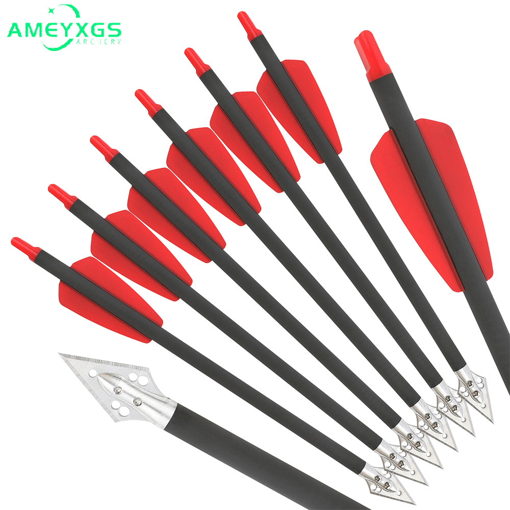 6/12pcs Pure Carbon Aluminium  - Crossbow Bolt Broadhead avaliação e preço