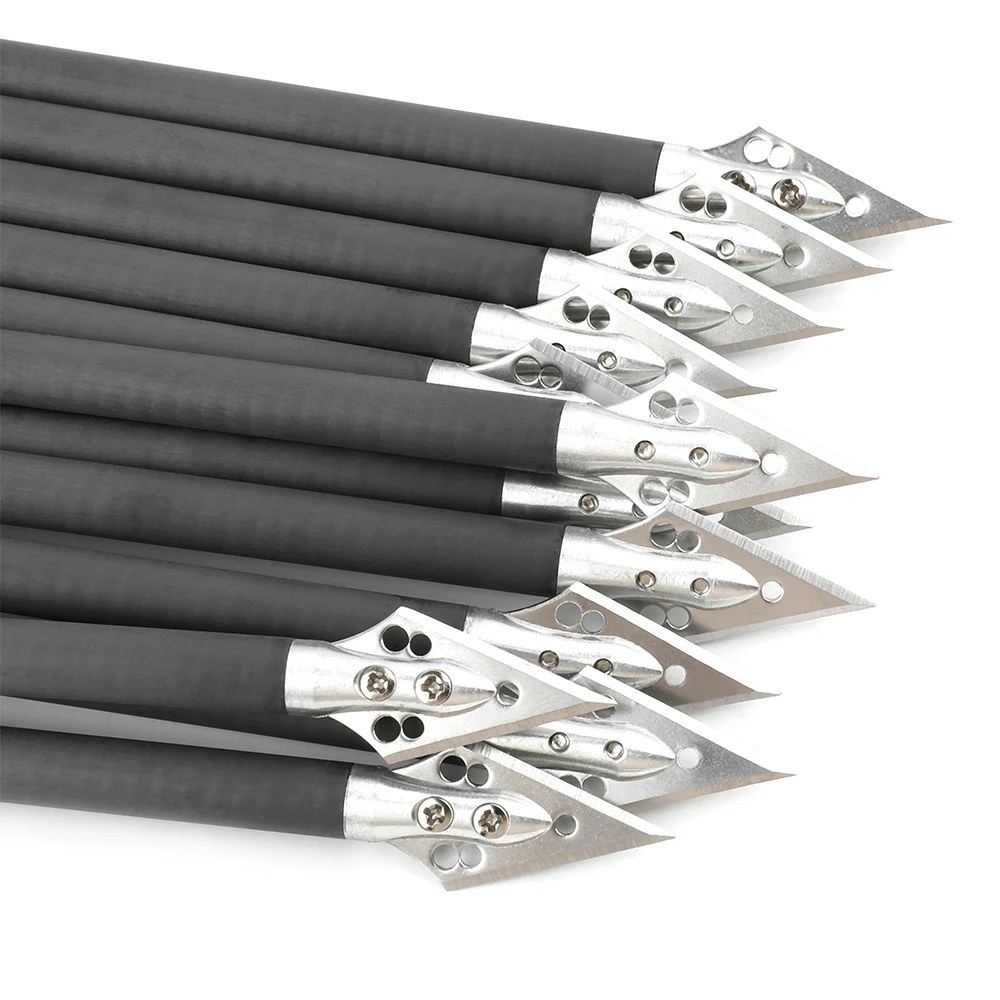 6/12pcs Pure Carbon Aluminium  - Crossbow Bolt Broadhead avaliação e preço
