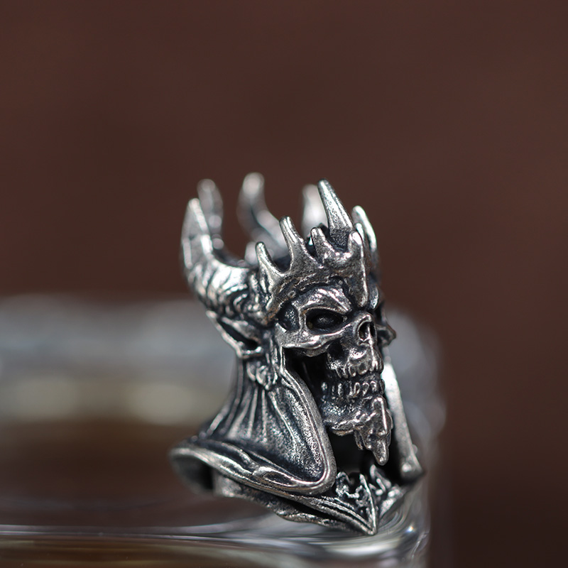 Demon King Skull Brass Knife B - Paracord Survival Bracelet avaliação e preço