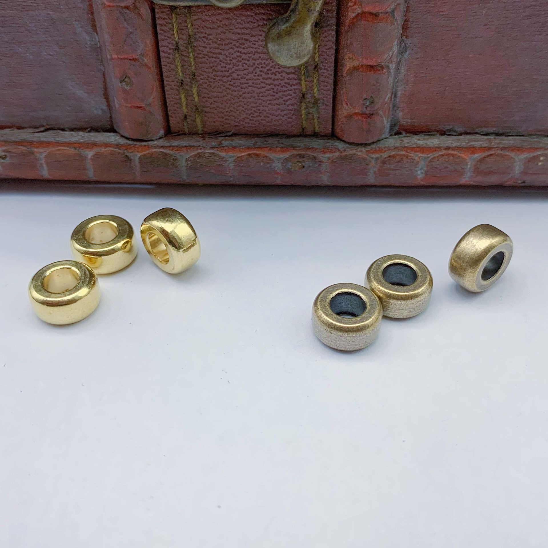10pcs Brass old bead DIY brace - Paracord Survival Bracelet avaliação e preço