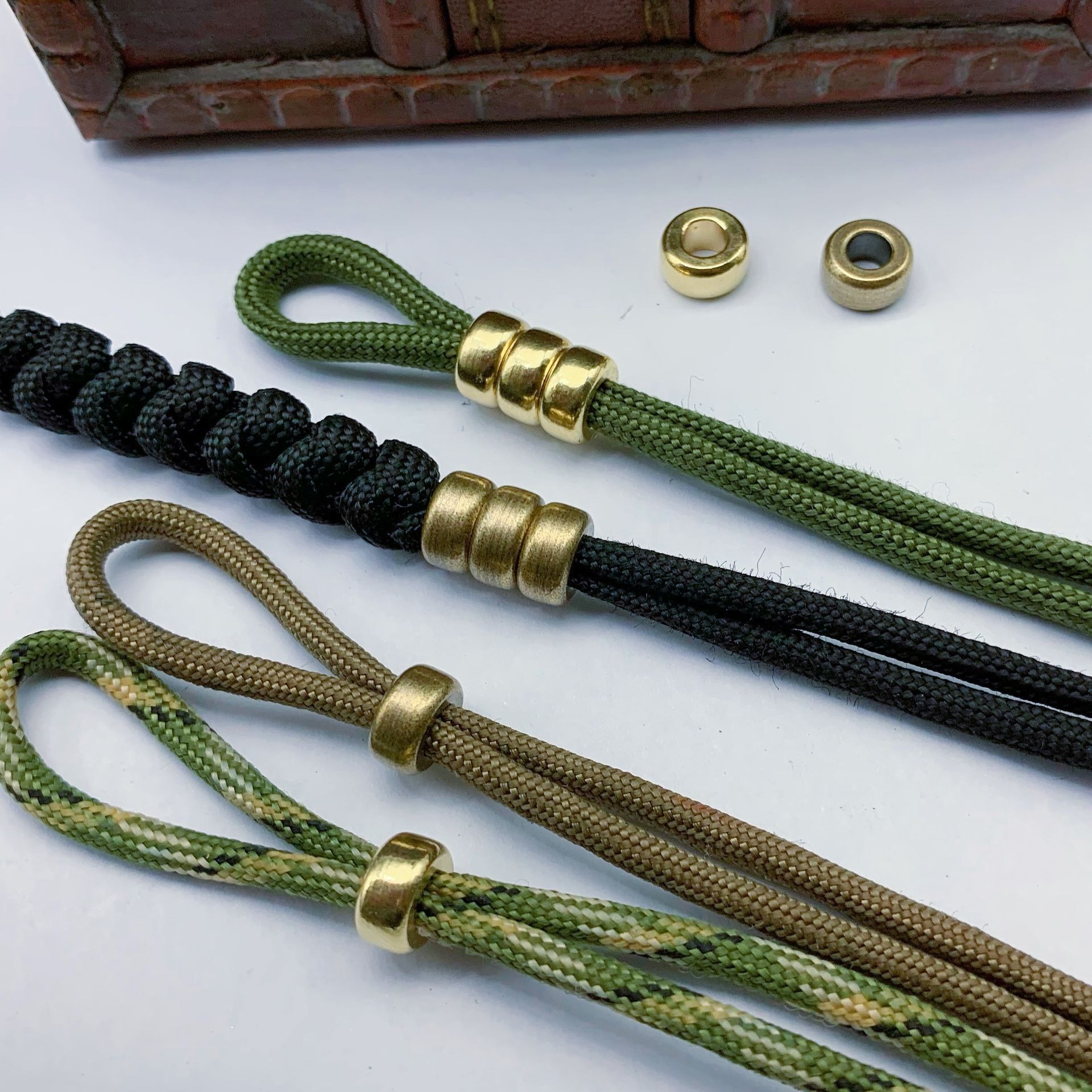 10pcs Brass old bead DIY brace - Paracord Survival Bracelet avaliação e preço