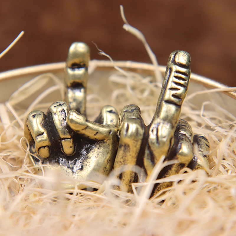 Retro Brass Middle Finger Up K - Paracord Survival Bracelet avaliação e preço