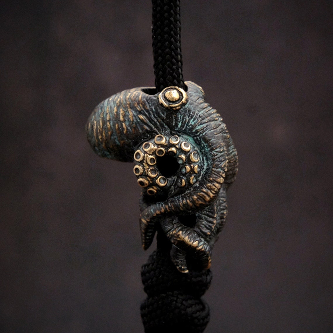 Octopus Brass Knife Beads Outd - Paracord Survival Bracelet avaliação e preço