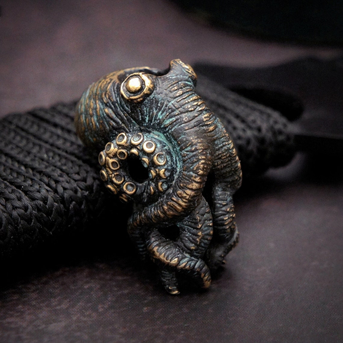 Octopus Brass Knife Beads Outd - Paracord Survival Bracelet avaliação e preço