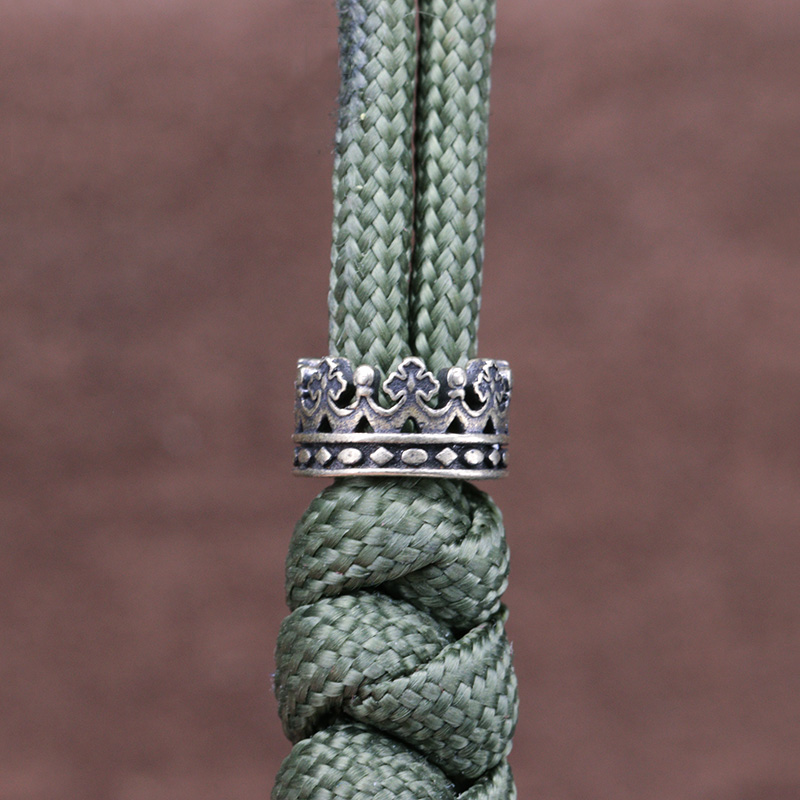 Big Hole Royal Crown Brass Kni - Paracord Survival Bracelet avaliação e preço