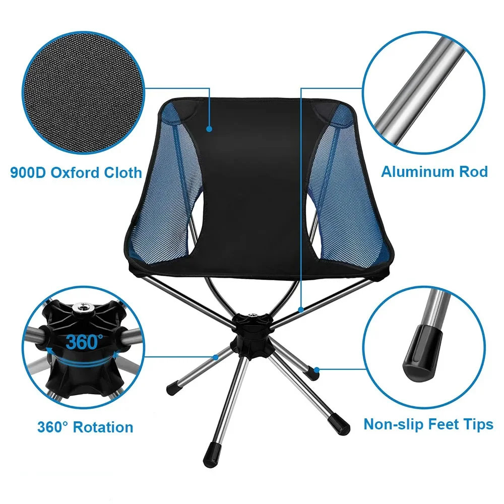 Folding Camping Chair 360° Rot - Outdoor Hunting Chair avaliação e preço