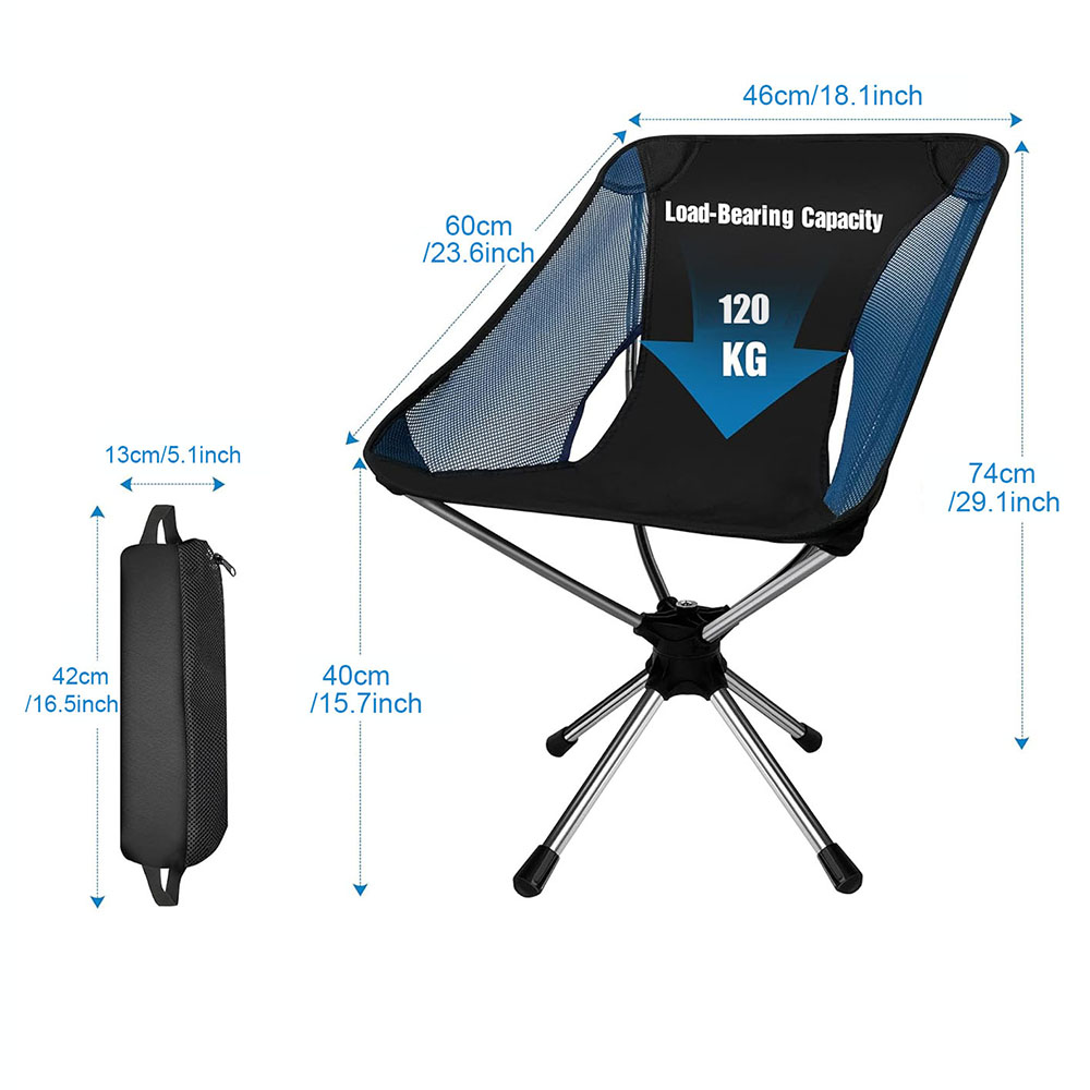 Folding Camping Chair 360° Rot - Outdoor Hunting Chair avaliação e preço