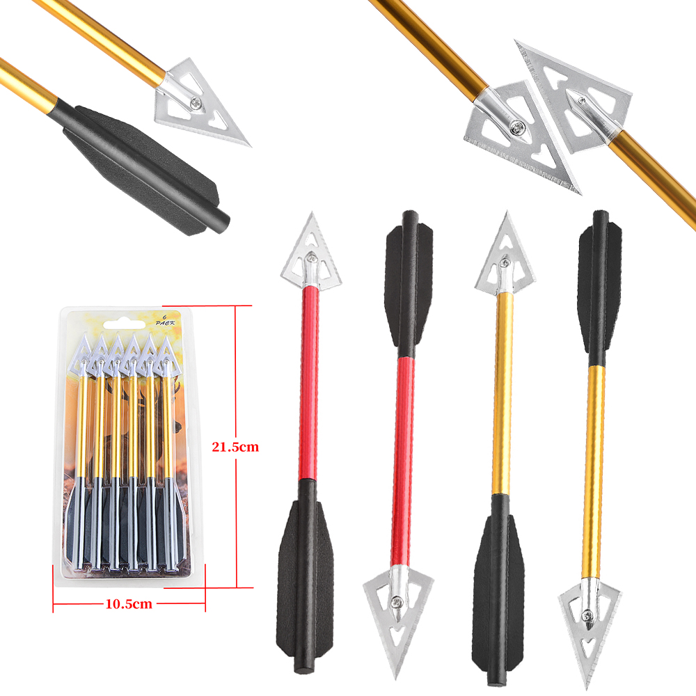 6/12pcs Short Arrow Aluminum C - Crossbow Bolt Broadhead avaliação e preço