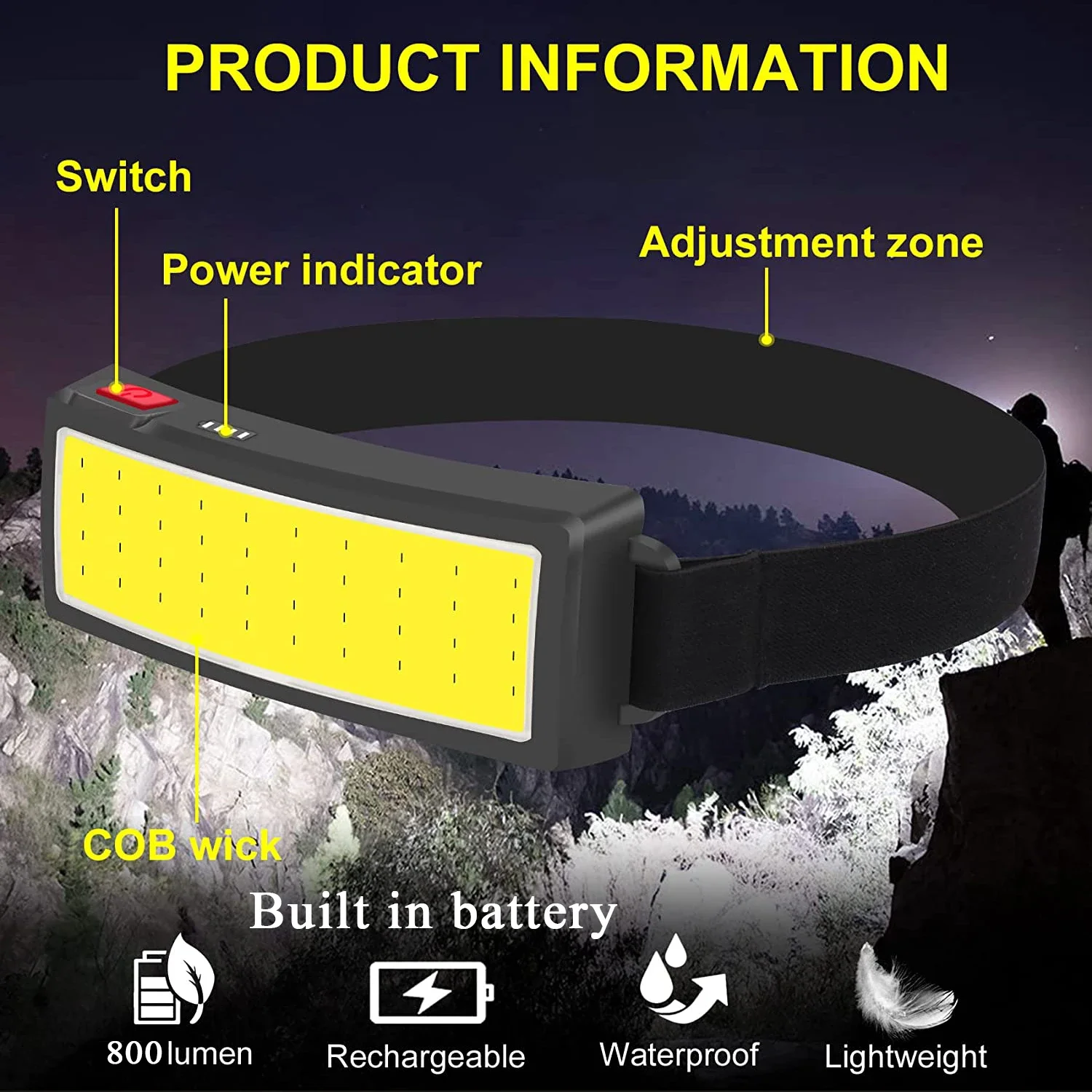 COB Portable LED Headlights Ou - Hunting Outdoor avaliação e preço