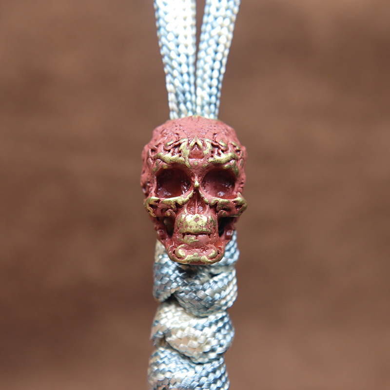Punk Pattern Skull Head Beads  - Paracord Survival Bracelet avaliação e preço