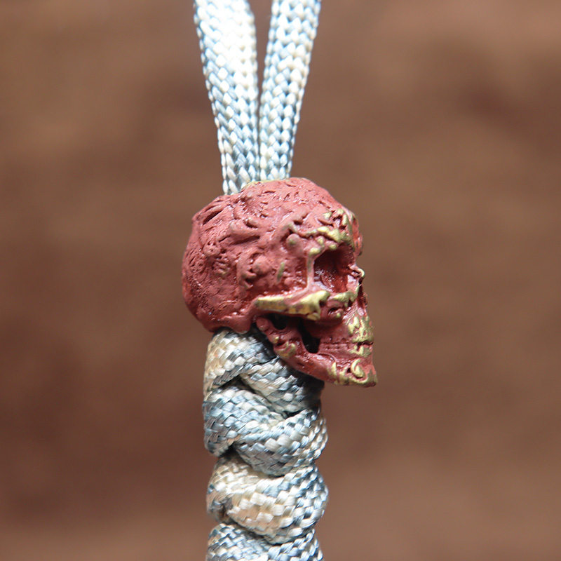 Punk Pattern Skull Head Beads  - Paracord Survival Bracelet avaliação e preço