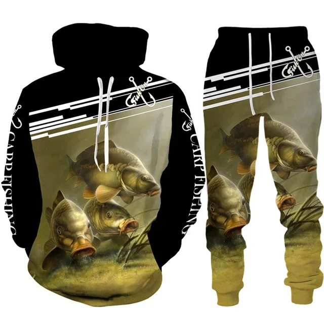 Novelty 3D Fish Printed Men Wo - Outdoor Hunting Pants Women avaliação e preço
