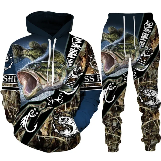 Novelty 3D Fish Printed Men Wo - Outdoor Hunting Pants Women avaliação e preço