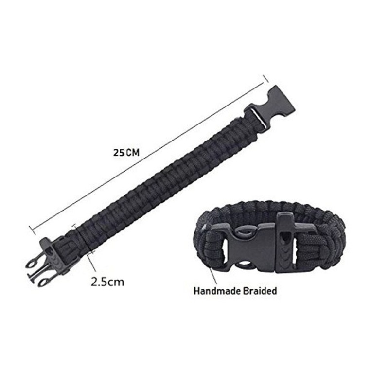 Whistle Paracord Bracelet, Sev - Paracord Survival Bracelet avaliação e preço