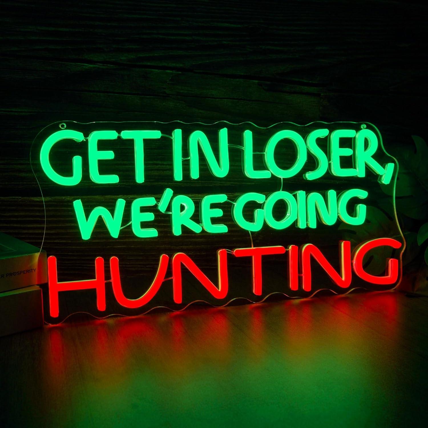 Funny Hunting Neon Sign LED Li - Hunting Outdoor avaliação e preço
