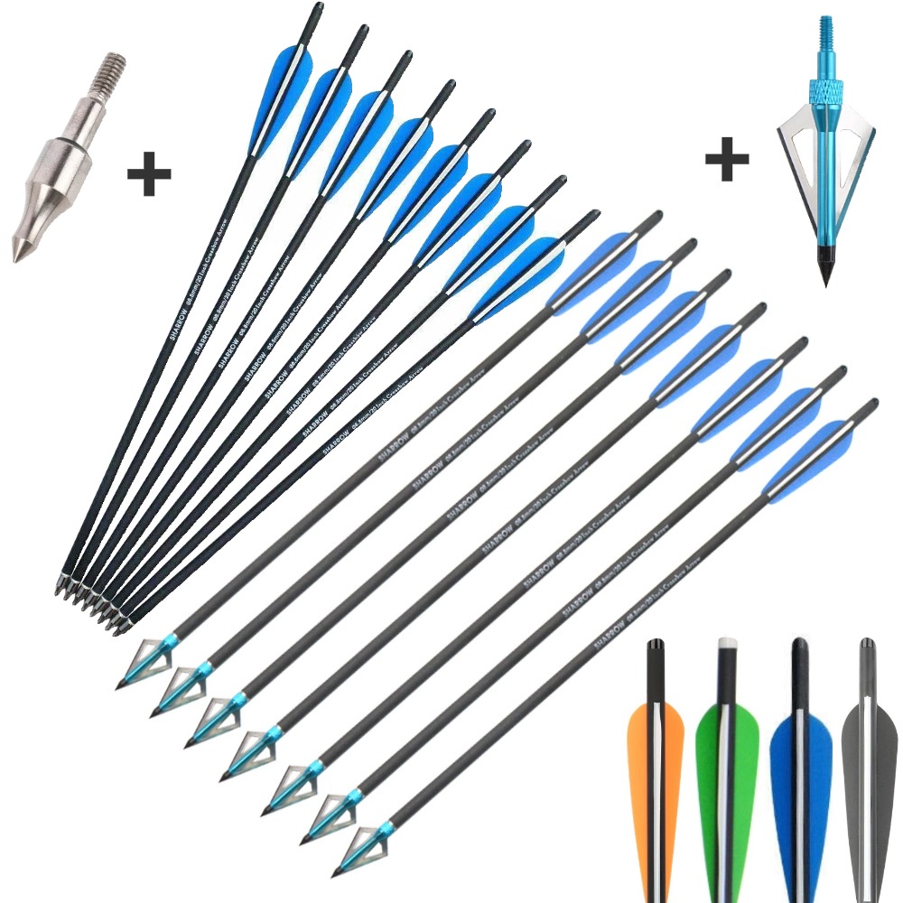 6/12Pcs 16/17/18/20/21/22 Inch - Crossbow Bolt Broadhead avaliação e preço