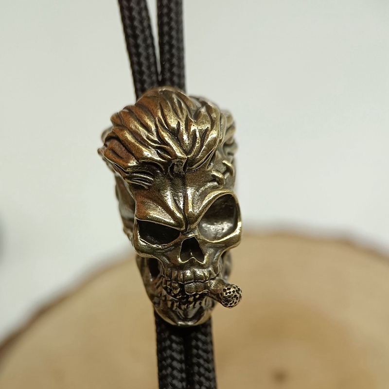 Hip Hop Smoking Skull Brass Kn - Paracord Survival Bracelet avaliação e preço