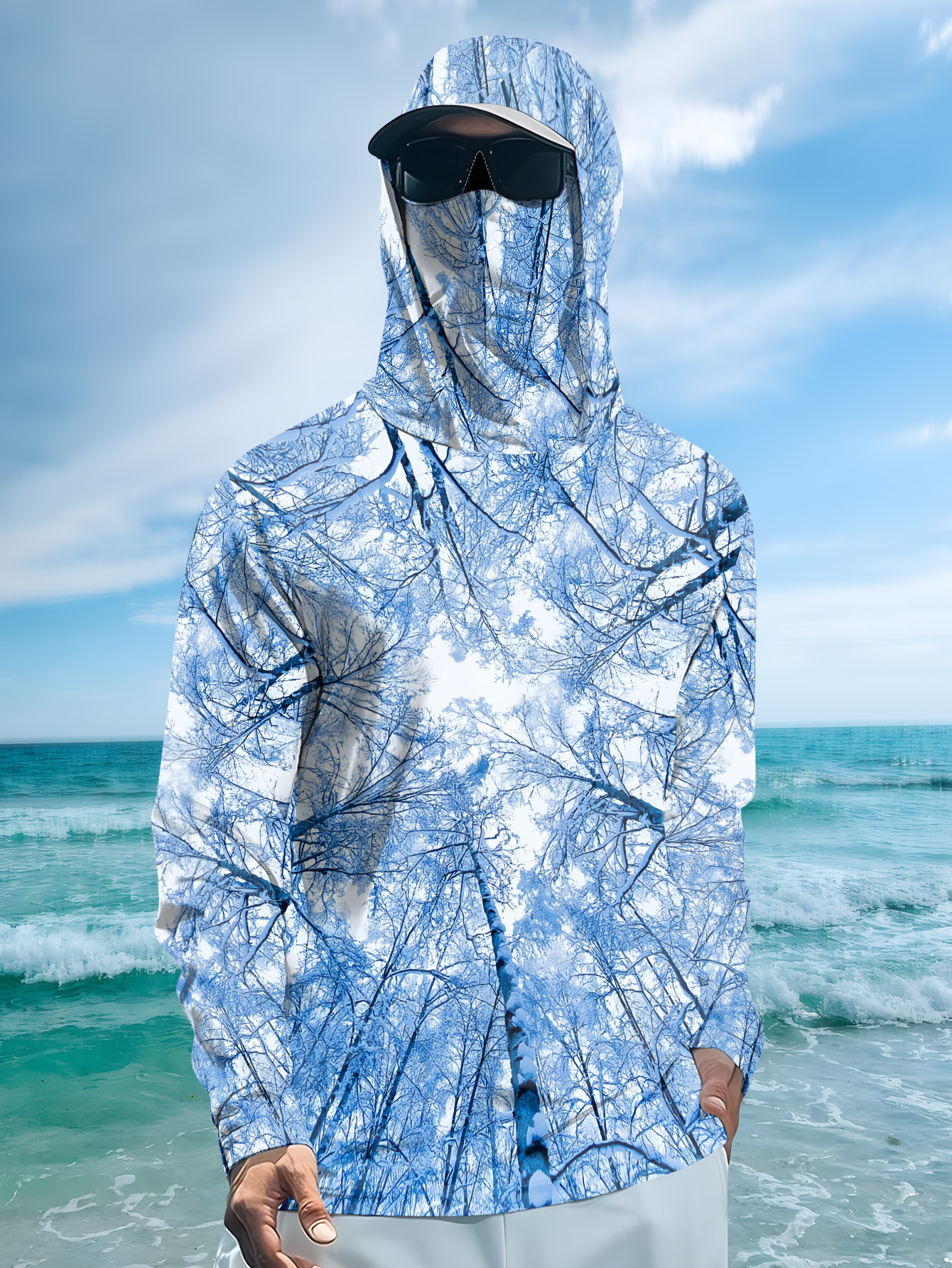 Fishing hooded sweatshirt men' - Hunting Outdoor avaliação e preço