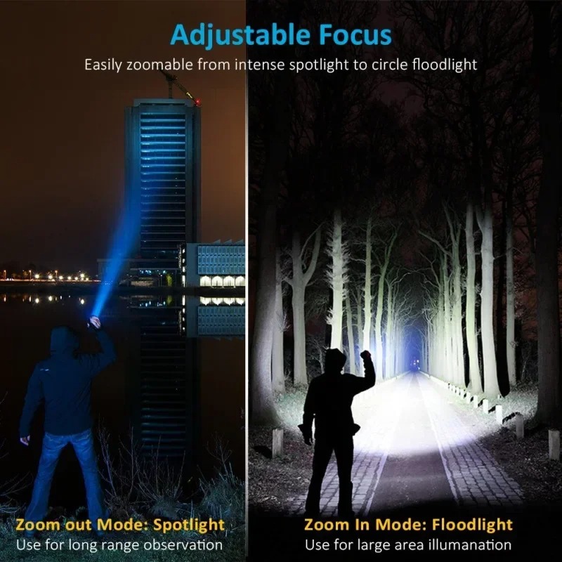 T6 LED Rechargeable Flashlight - Hunting Outdoor avaliação e preço
