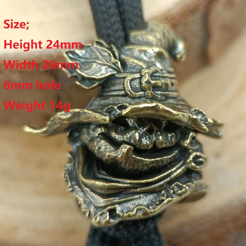Traveler Head Brass Knife Bead - Paracord Survival Bracelet avaliação e preço