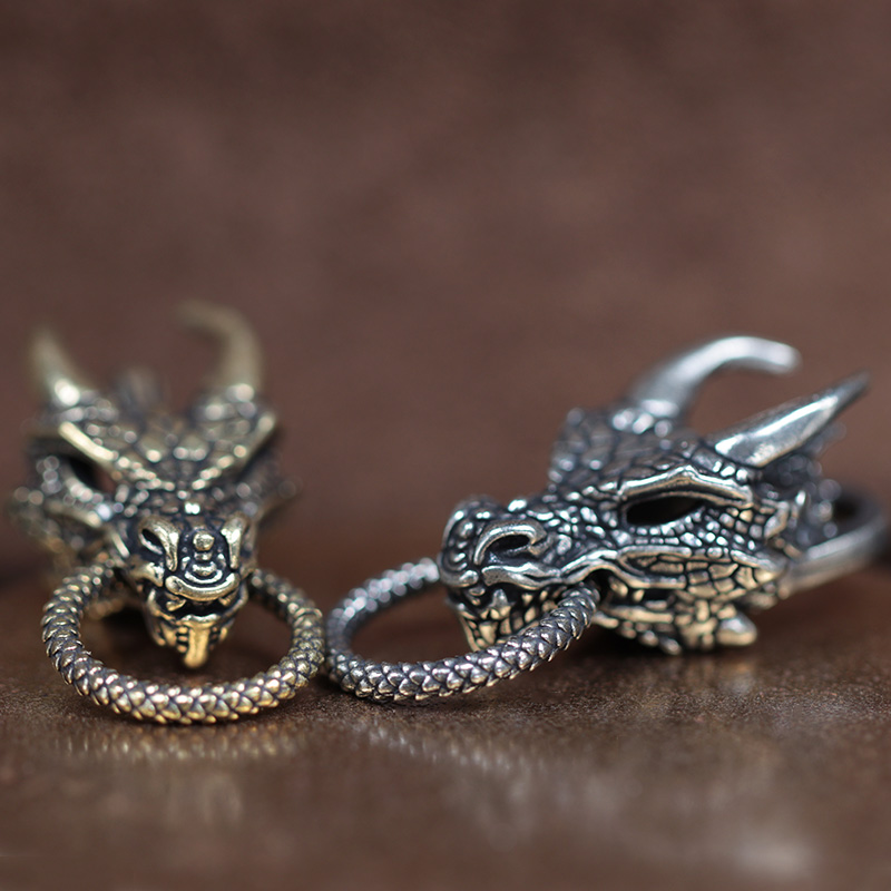 Dragon Head Brass Buckle EDC O - Paracord Survival Bracelet avaliação e preço