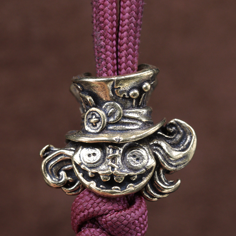 Double-sided Puppet Head Brass - Paracord Survival Bracelet avaliação e preço