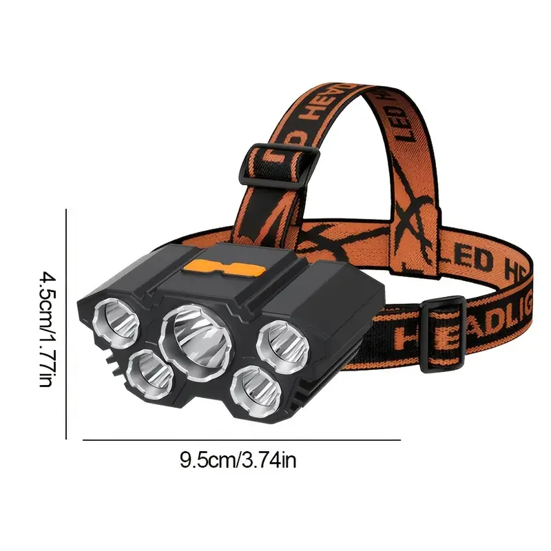 Portable 5LED Outdoor Headlamp - Hunting Outdoor avaliação e preço